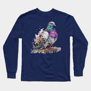 Watercolor Pigeon 4.0 Long Sleeve T-Shirt